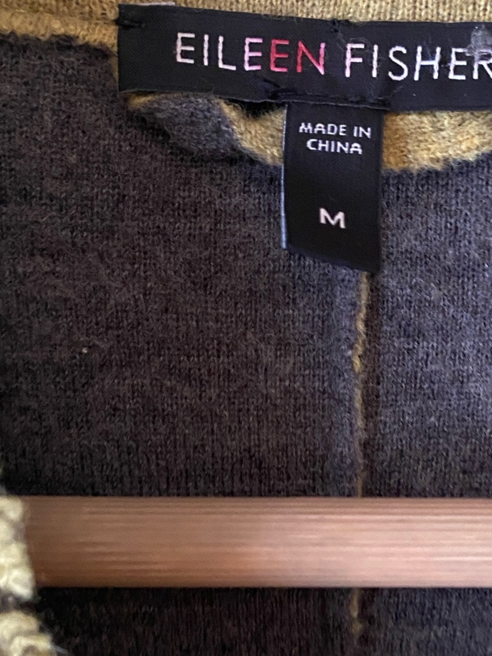 EILEEN FISHER Moss Green Heather Merino Wool Tailored Knit Sweater Blazer M - Picture 3 of 9